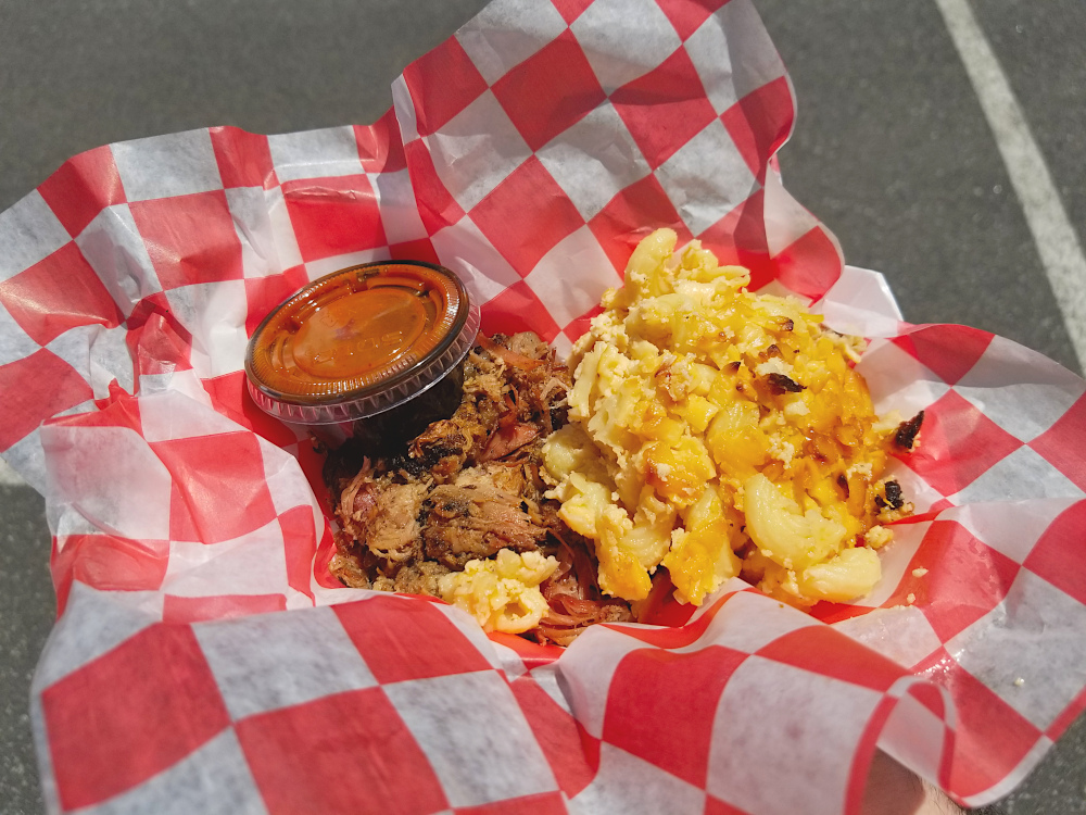 Pulled pork and gouda mac and cheese from King of Meats