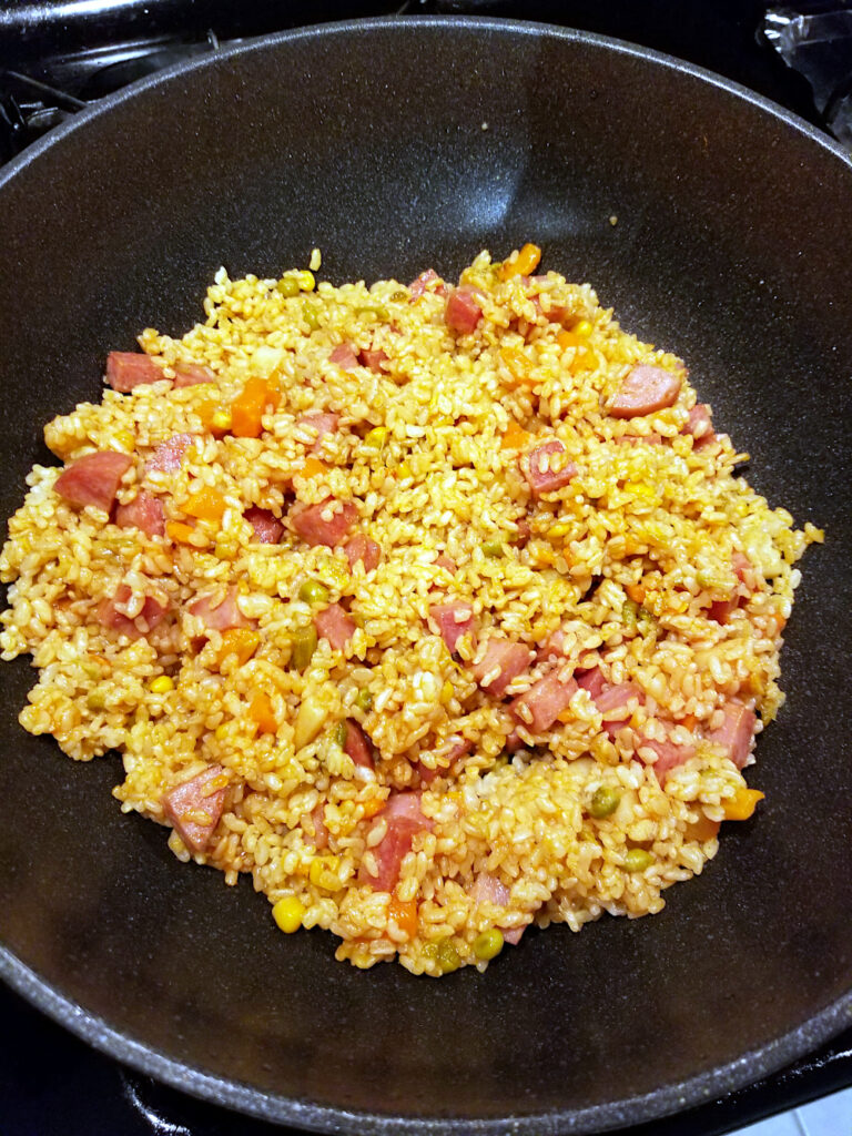 spam fried rice for japanese omurice